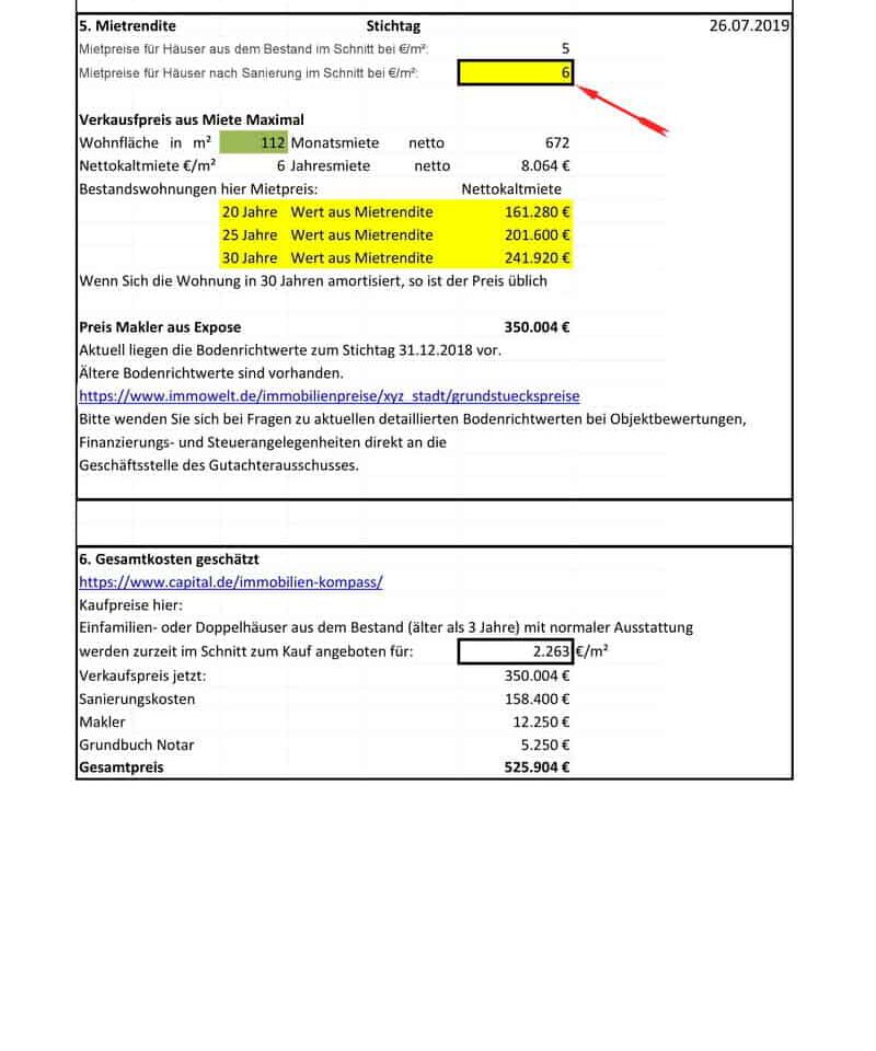 Schätzung Hauswert Kalkulation Checkliste Beratung Hauskaufberatung