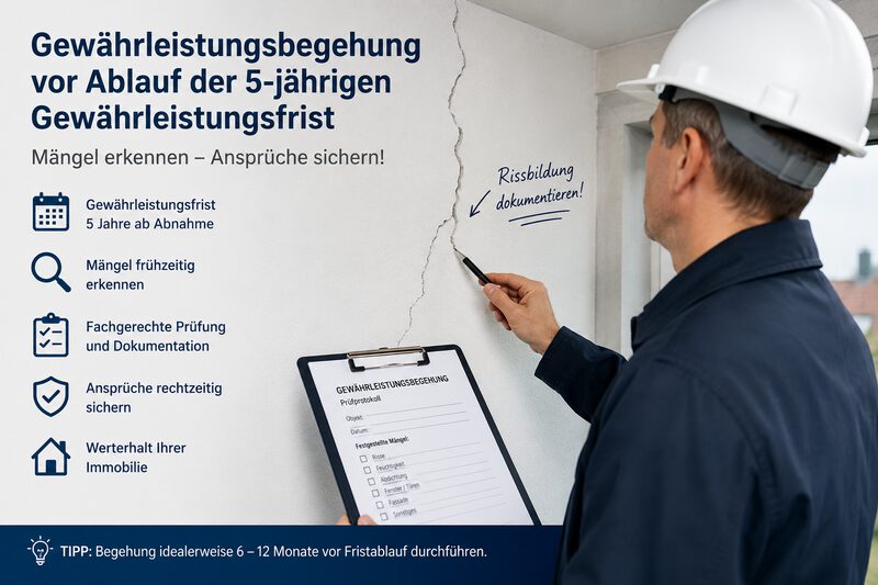 Gewährleistungsbegehung und Mängeldokumentation