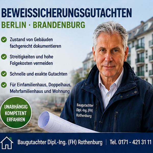 Beweissicherungsgutachten Berlin Brandenburg Potsdam
