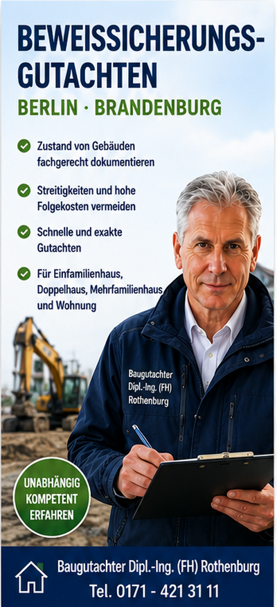 Beweissicherungsgutachten Berlin Brandenburg Potsdam